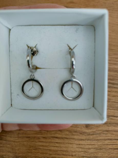 Strieborné náušnice visiace, 