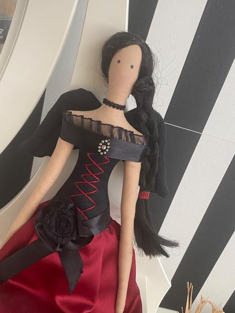 Gothic dekoratívna krasna tilda anjel bábika-65 cm, 