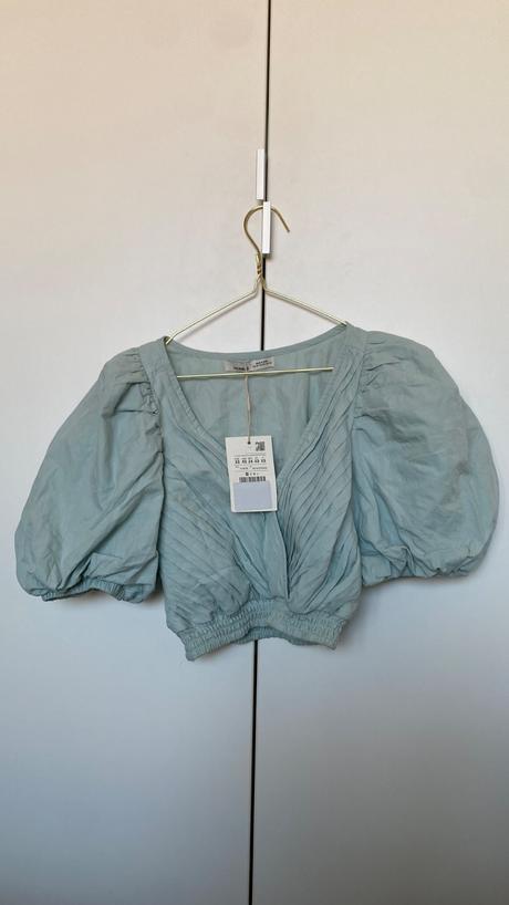 Mentolový croptop, pull&bear,xs