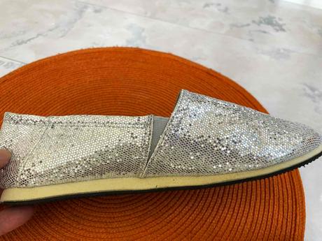 Strieborné luxusné espadrilky, 38