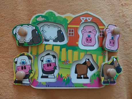 Detské drevené puzzle, 