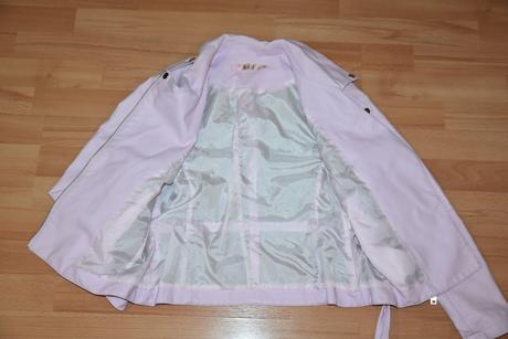 Ružová koženková bunda, s