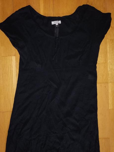 Dlhé čierne jednoduché šaty, 38