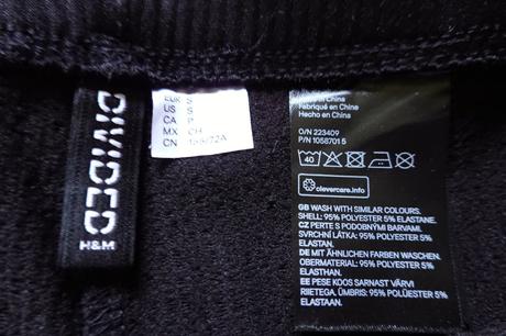 Vrúbkované legíny h&m, h&m,s