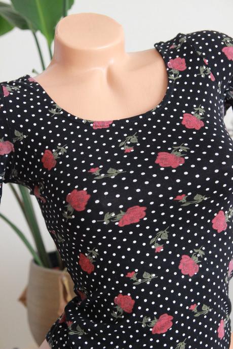 Kvietkovaný body top, xs, xs