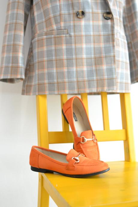 Oranžové mokasíny 36, 36