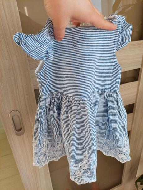 Šatky so všitym bodynkom, primark,68