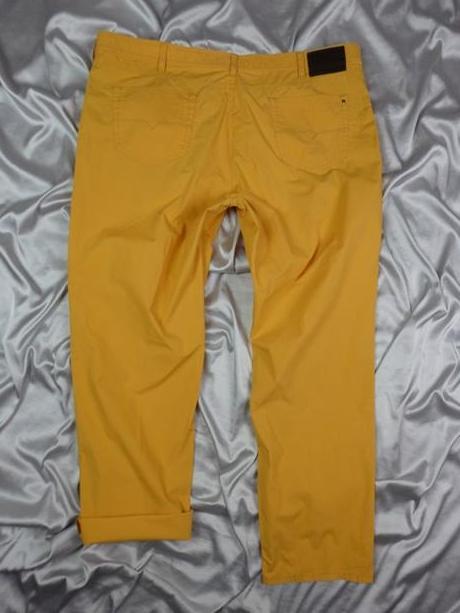 Luxusné žlté pánske nohavice, pierre cardin,xxl