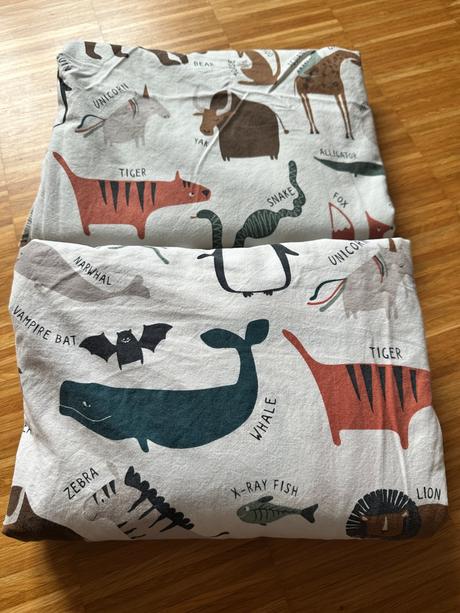 2 sady detské posteľné obliečky h&m - zvieratká, 