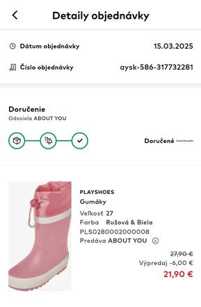 Gumáky 27 veľkosť, playshoes,27