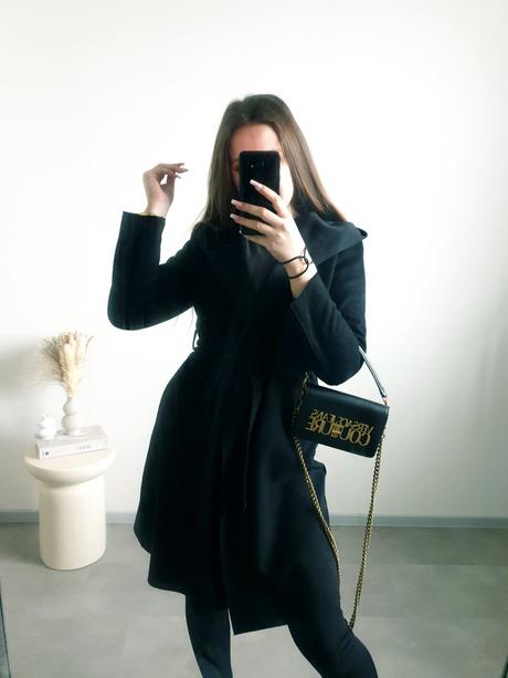 Zara čierny kabátik s, zara,s