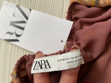 Zara - šifónové camel šaty, zara