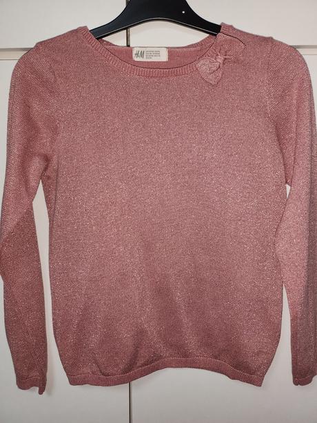 Ružový svetrík h&m veľ. 134/140, h&m,134