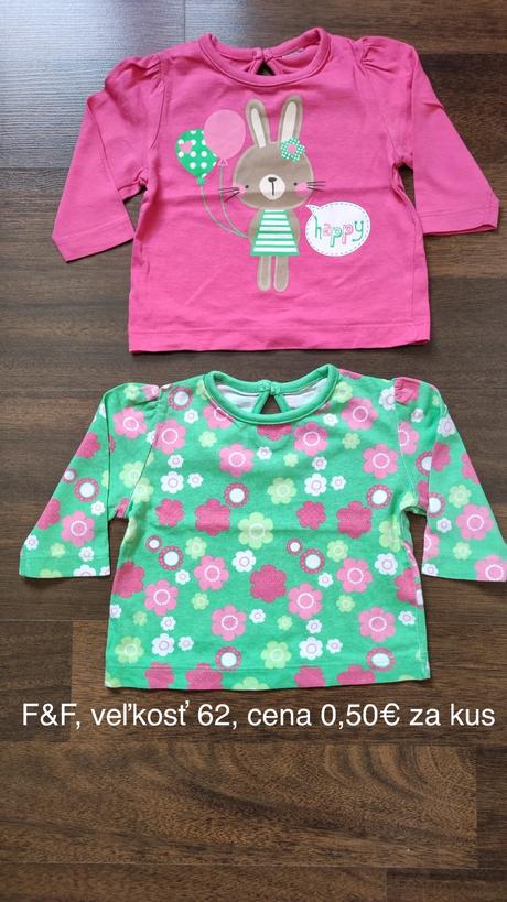 Tričká dlhý rukáv, f&f,62