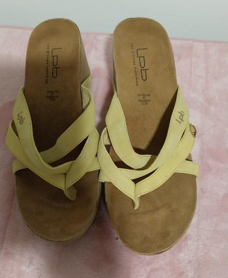 Letné korkové šlapky na klinovom podpätku, 38