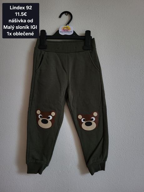 Lindex 92 tepláky, nasivka od maly slonik igi 11.5, lindex,92
