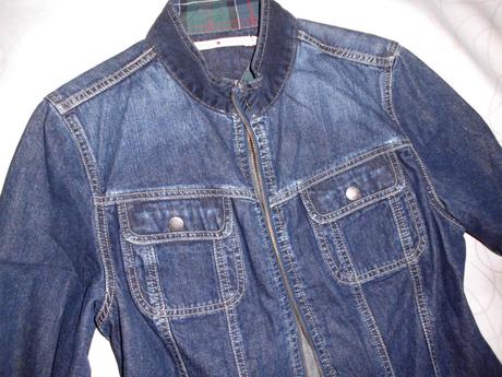 Riflová bunda m-l, tommy hilfiger,m