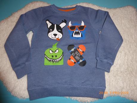 Mikina 3d psík a iné príšerky,128, takko,128