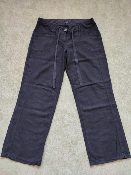 Darujem ľanové tehotenské nohavice, next,38