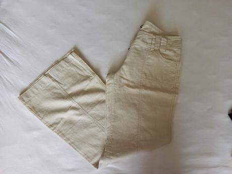 Široké nohavice ľan bavlna, m