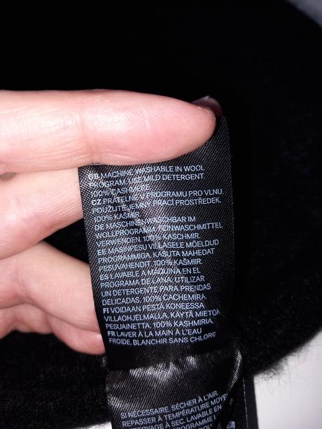 Čierna kašmírová čiapka h&m, h&m