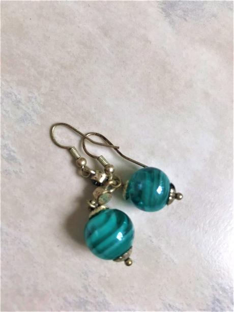 Perleťové rustikálne náušnice, 