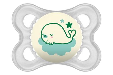 Mam silikónový cumlík night 1ks, 2-6m, mam