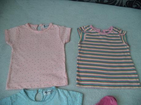 3 x letné tričko a 3 ponožky k tomu, minoti,80