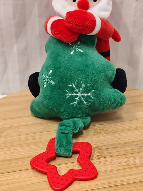 Hrajúci plyšový santa claus stromček hryzátk pepco,