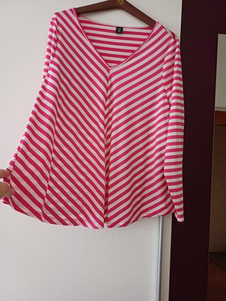 Elegantné pásikavé tričko, xxl