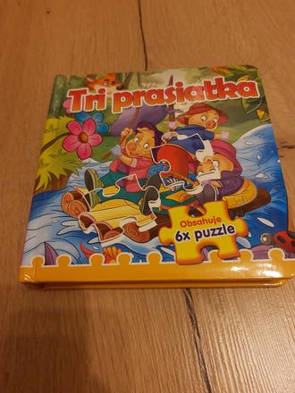 Tri prasiatka kniha/puzzle,