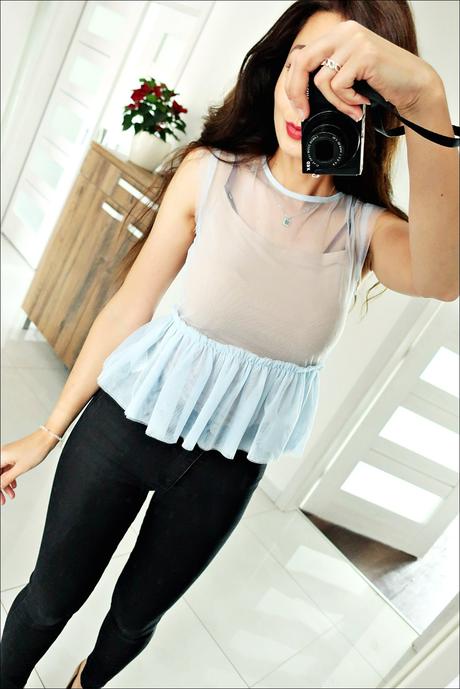 Baby blue blúzka, xs