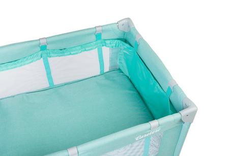 Caretero cestovná postieľka basic plus mint, šírka (cm): 60,dĺžka (cm): 120