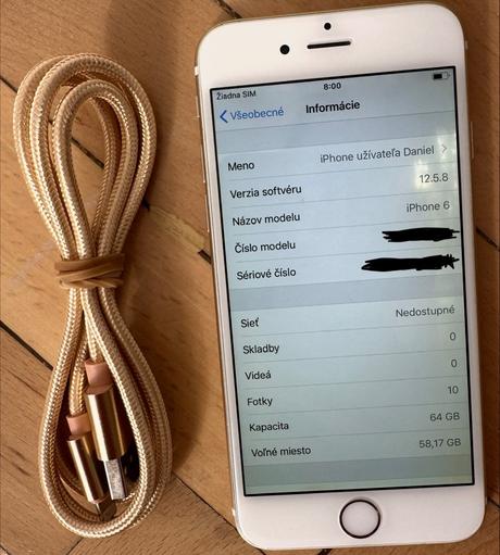Apple iphone 6 64 gb gold s káblom funkčný, apple