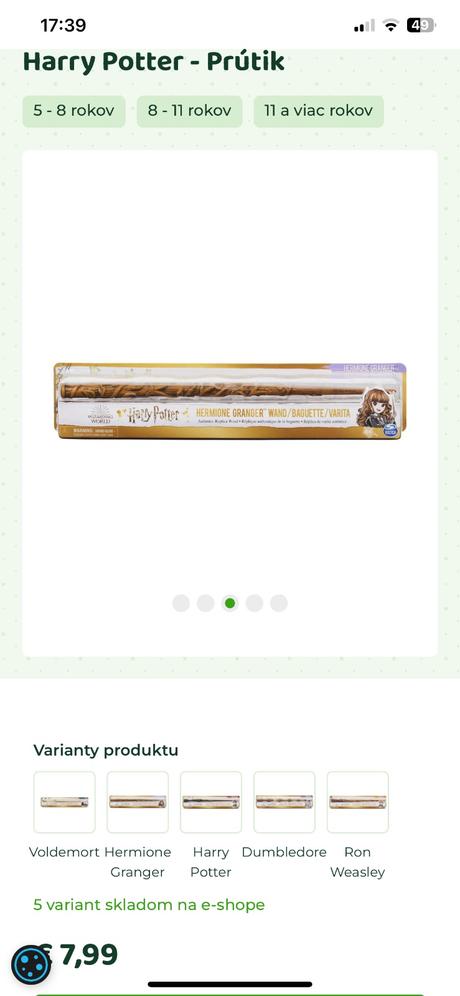 Harry potter- hermiona grengerova prútik, 