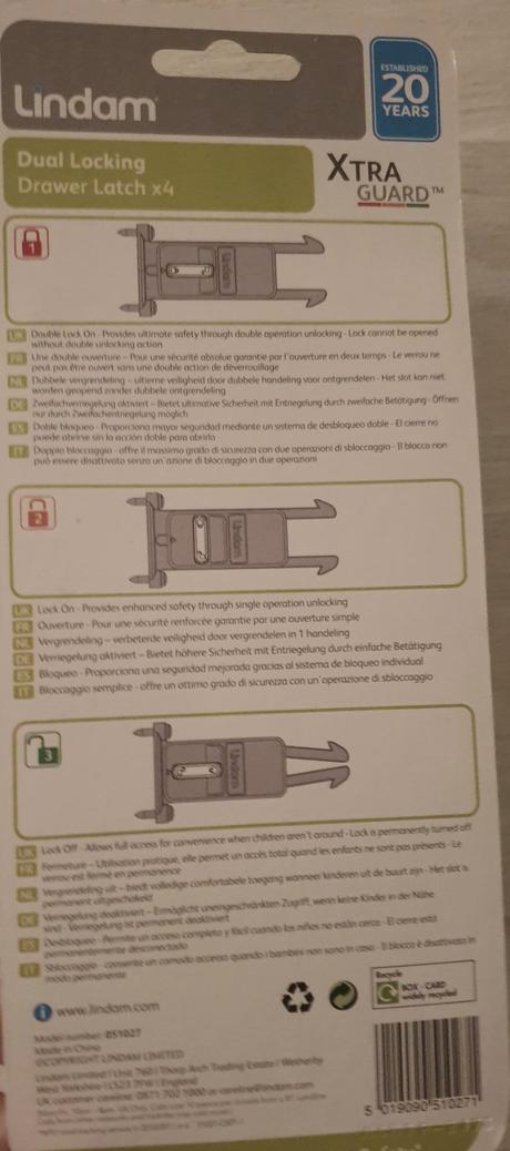 Lindam dvojitá západka, lindam