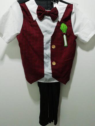 Kostým karneval chlapec s bekovkou 7/8rokov,