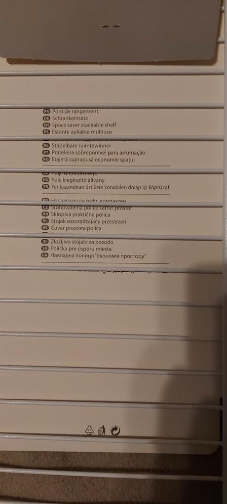 Polička na úsporu miesta, 