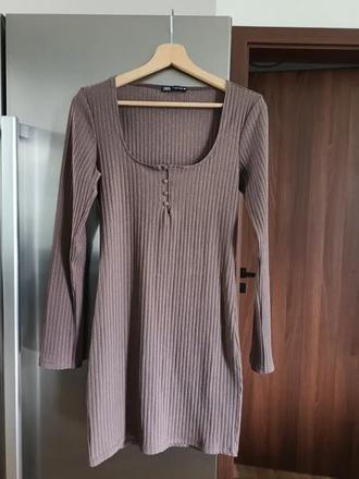 Zara krásne jednoduché bodycon šaty m, zara,m