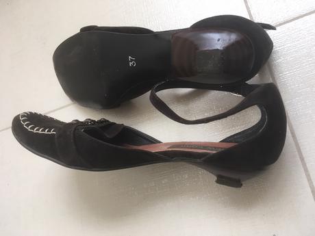 Hnedé balerínky-sandále veľ.37, 37