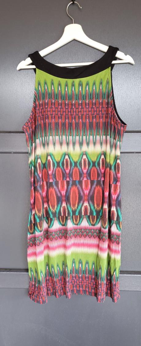 Letné pestré strečové šaty, xl