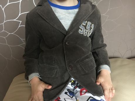 Menčestrové sako, h&m,98