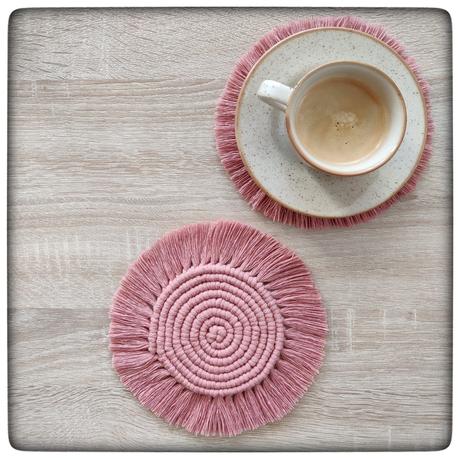 Makrame podlozka pod pohar,