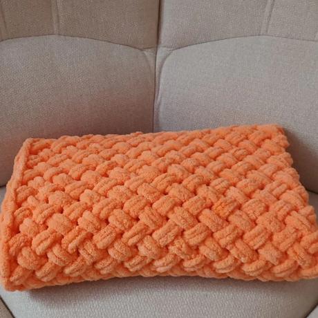 Detská puffy deka oranžová, 