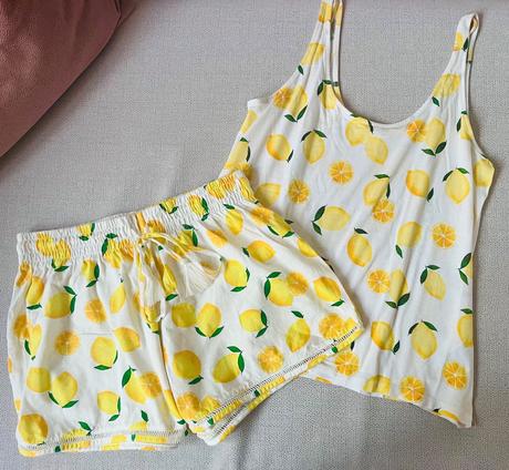 H&m letná citrónová súprava vel.s, h&m,s