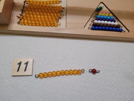 Montessori stojan a perlové schody 11-19,