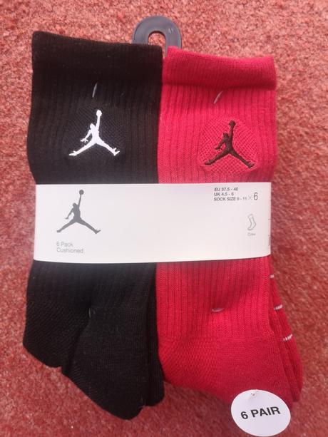 Jordan ponožky 6 párov veľkosť 37,5-40, air jordan,37 / 38 / 39 / 40
