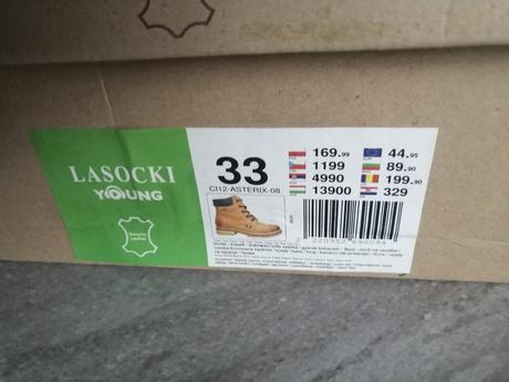 Čižmy kožené lasocki v33, vd 22 cm max, lasocki,33