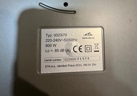 Kuchynský robot eta gratussino bravo ii 0023 90070, eta