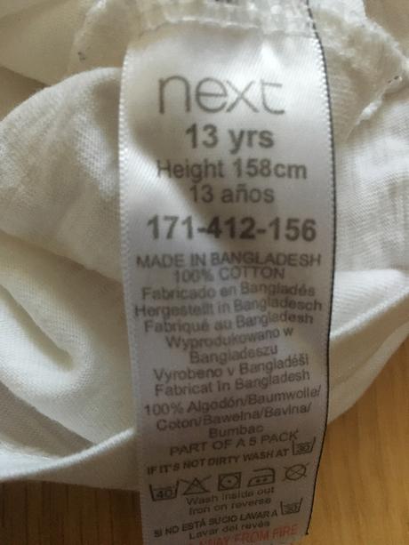 Biele tričko next, next,158
